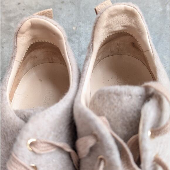 Max Mara Tunny Beige Textile/Leather Platform Sneakers, size EU37.5/US7.5 - Picture 4 of 10